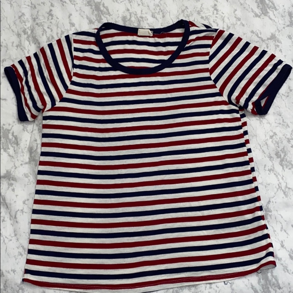 Stripped Ribbed Tee